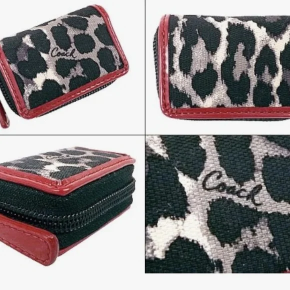 NEW Coach Leopard Print Contact Lens Case With Contact Holder Inside  CUTE !! - Picture 2 of 4